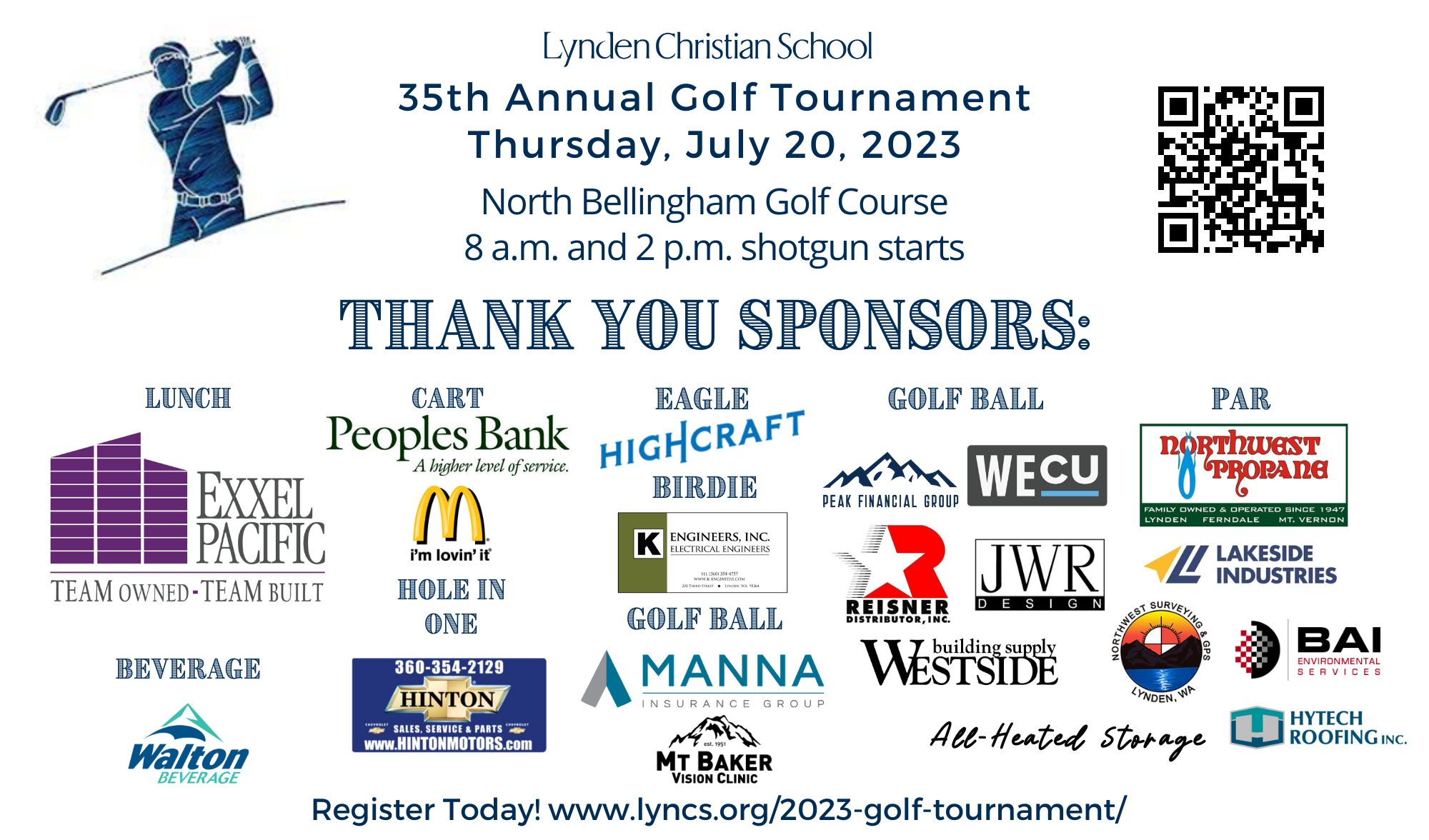 2023 Golf Tournament Lynden Christian School